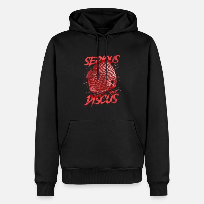 Ernsthaft über Diskusfischhalter Aquarianer - Männer Premium Bio Hoodie - Schwarz