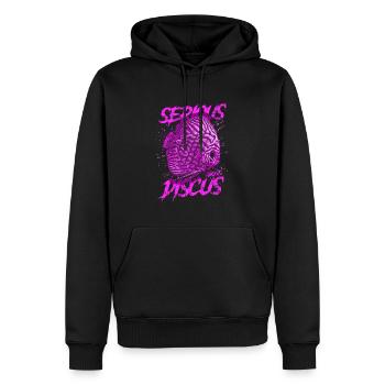 Sérieux au sujet du discus aquariophile gardien de discus - Sweat à capuche Premium bio Homme - noir - Devant - Nico (187cm)