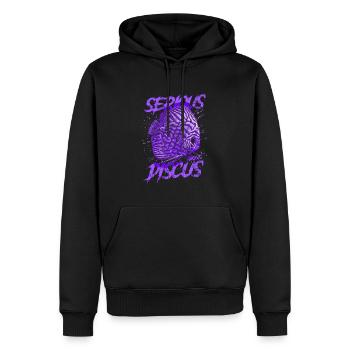 Sérieux au sujet du discus aquariophile gardien de discus - Sweat à capuche Premium bio Homme - noir - Devant - Nico (187cm)
