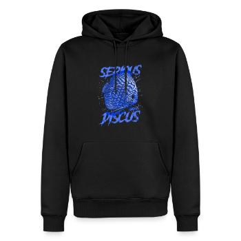 Sérieux au sujet du discus aquariophile gardien de discus - Sweat à capuche Premium bio Homme - noir - Devant - Nico (187cm)