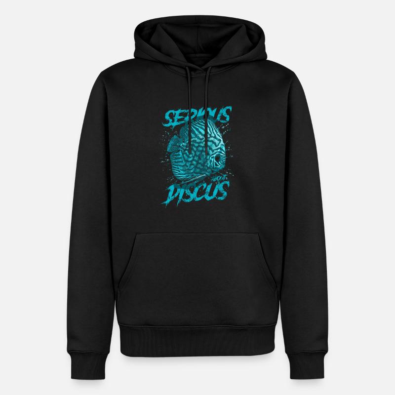 Ernsthaft über Diskusfischhalter Aquarianer - Männer Premium Bio Hoodie - Schwarz