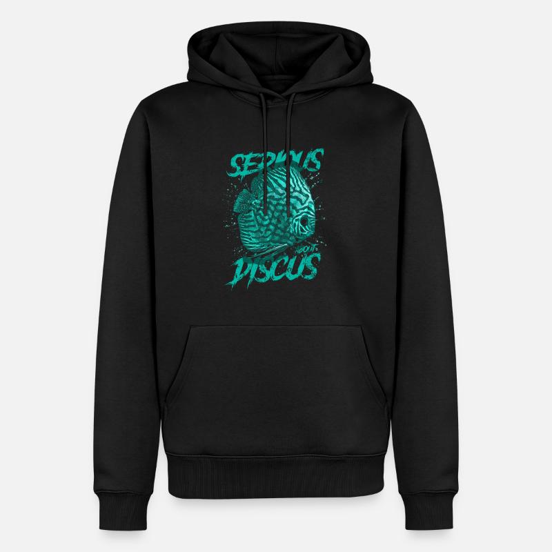 Ernsthaft über Diskusfischhalter Aquarianer - Männer Premium Bio Hoodie - Schwarz