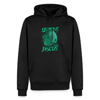 Sérieux au sujet du discus aquariophile gardien de discus - Sweat à capuche Premium bio Homme - noir - Devant - Nico (187cm)