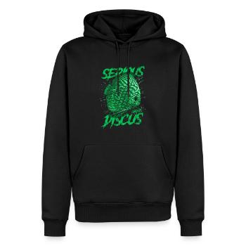 Sérieux au sujet du discus aquariophile gardien de discus - Sweat à capuche Premium bio Homme - noir - Devant - Nico (187cm)