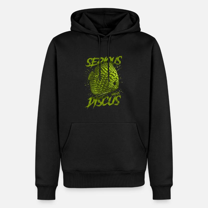 Ernsthaft über Diskusfischhalter Aquarianer - Männer Premium Bio Hoodie - Schwarz