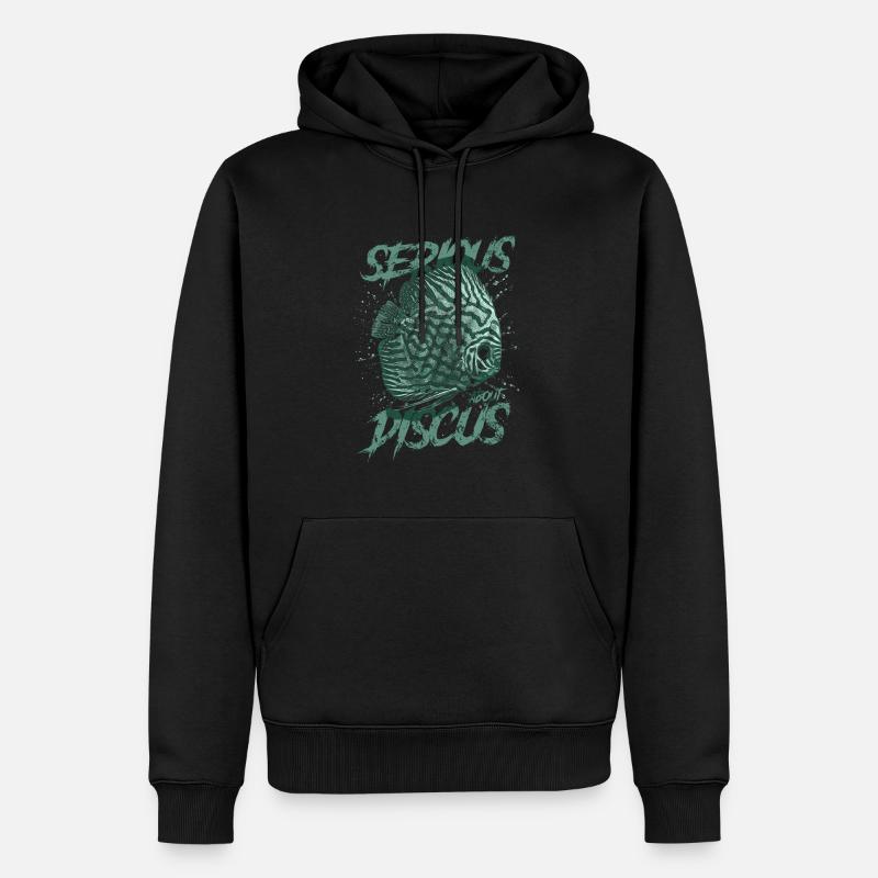 Ernsthaft über Diskusfischhalter Aquarianer - Männer Premium Bio Hoodie - Schwarz