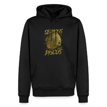 Sérieux au sujet du discus aquariophile gardien de discus - Sweat à capuche Premium bio Homme - noir - Devant - Nico (187cm)