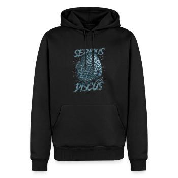 Sérieux au sujet du discus aquariophile gardien de discus - Sweat à capuche Premium bio Homme - noir - Devant - Nico (187cm)