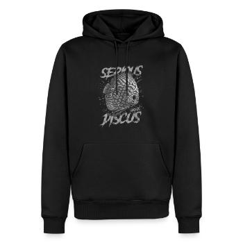 Sérieux au sujet du discus aquariophile gardien de discus - Sweat à capuche Premium bio Homme - noir - Devant - Nico (187cm)