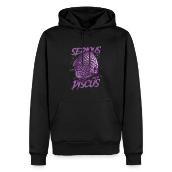 Sérieux au sujet du discus aquariophile gardien de discus - Sweat à capuche Premium bio Homme - noir - Devant - Nico (187cm)