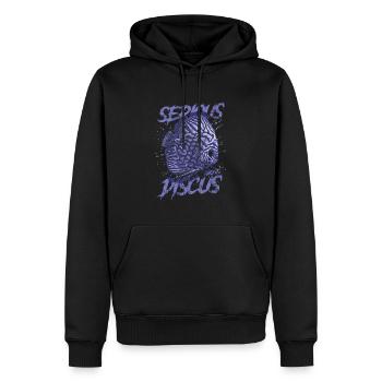 Sérieux au sujet du discus aquariophile gardien de discus - Sweat à capuche Premium bio Homme - noir - Devant - Nico (187cm)
