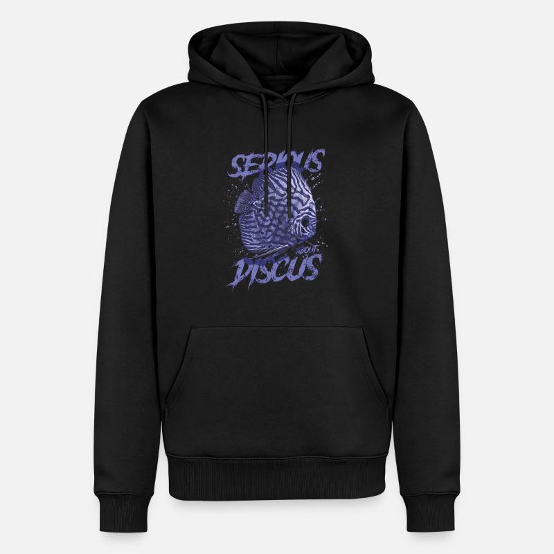 Ernsthaft über Diskusfischhalter Aquarianer - Männer Premium Bio Hoodie - Schwarz