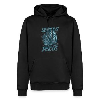 Sérieux au sujet du discus aquariophile gardien de discus - Sweat à capuche Premium bio Homme - noir - Devant - Nico (187cm)