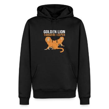 Singe Tamarin Singe Singe Visage de Singe - Sweat à capuche Premium bio Homme - noir - Devant - Nico (187cm)