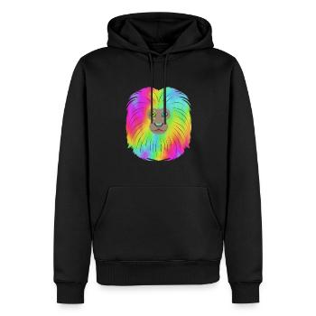 Tamarin Monkey Monkey Monkey Monkey Face - Men’s Premium Organic Hoodie - black - Front - Nico (187cm)
