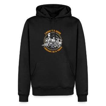 Modélisme ferroviaire Modélisme Modéliste - Sweat à capuche Premium bio Homme - noir - Devant - Nico (187cm)
