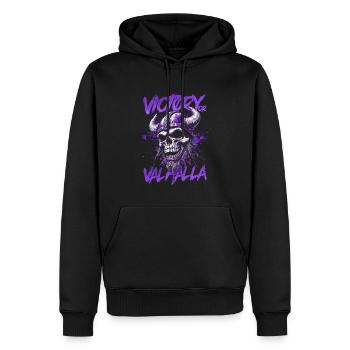 Norse Viking Victory Or Valhalla - Men’s Premium Organic Hoodie - black - Front - Nico (187cm)