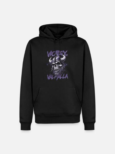 Nordischer Wikingersieg oder Walhalla - Männer Premium Bio Hoodie - Schwarz