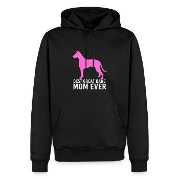 Dogue allemand - Sweat à capuche Premium bio Homme - noir - Devant - Nico (187cm)