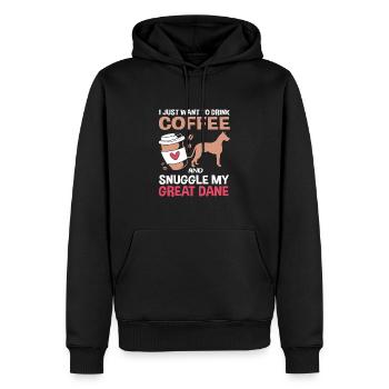 Deutsche Dogge - Männer Premium Bio Hoodie - Schwarz - Vorne - Nico (187cm)