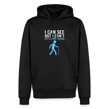Blind Blindenschrift Braille - Männer Premium Bio Hoodie - Schwarz - Vorne - Nico (187cm)
