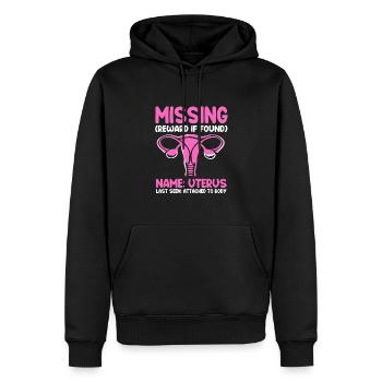 Eierstock Hysterektomie Uterus Gebärmutter - Männer Premium Bio Hoodie - Schwarz - Vorne - Nico (187cm)