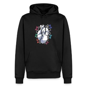 Nierenspender Spender Niere - Männer Premium Bio Hoodie - Schwarz - Vorne - Nico (187cm)