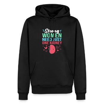 Nierenspender Spender Niere - Männer Premium Bio Hoodie - Schwarz - Vorne - Nico (187cm)