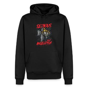 Ernsthaft in Sachen Diskusfisch seit 2014 - Männer Premium Bio Hoodie - Schwarz - Vorne - Nico (187cm)