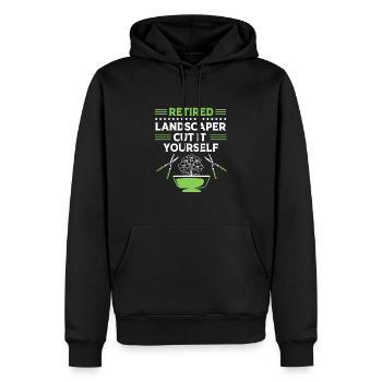 Paysagiste Jardinier Jardinier Jardinier - Sweat à capuche Premium bio Homme - noir - Devant - Nico (187cm)