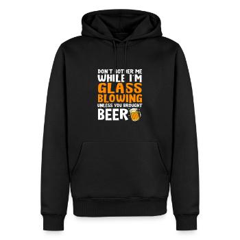 Glas Glasbläser - Männer Premium Bio Hoodie - Schwarz - Vorne - Nico (187cm)