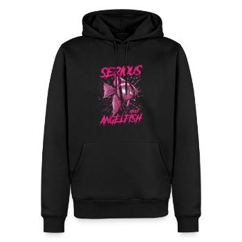 Ernsthaft über Altum Kaiserfisch Fish Keeper - Männer Premium Bio Hoodie - Schwarz - Vorne - Nico (187cm)