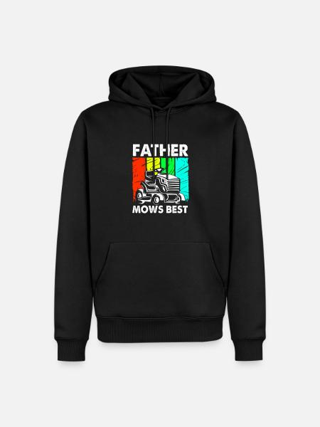 Lawn mower lawn (meadow) - Men’s Premium Organic Hoodie - black