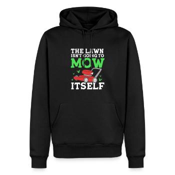 Lawn mower lawn (meadow) - Men’s Premium Organic Hoodie - black - Front - Nico (187cm)