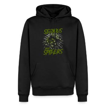 Sérieux au sujet des araignées Propriétaire de tarentule de compagnie - Sweat à capuche Premium bio Homme - noir - Devant - Nico (187cm)