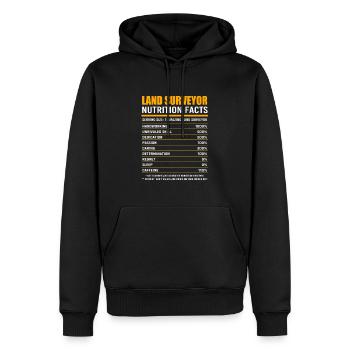 Géomètre - Sweat à capuche Premium bio Homme - noir - Devant - Nico (187cm)