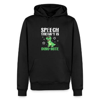 Speech Therapist Speech Therapist - Men’s Premium Organic Hoodie - black - Front - Nico (187cm)