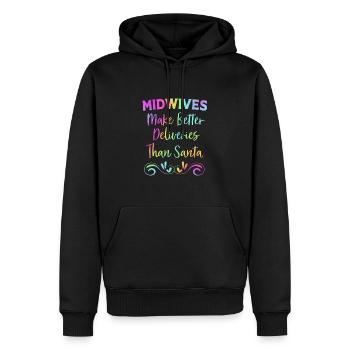 Hebamme - Männer Premium Bio Hoodie - Schwarz - Vorne - Nico (187cm)