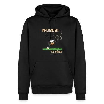 Bienen die Inflyencer - Männer Premium Bio Hoodie - Schwarz - Vorne - Nico (187cm)