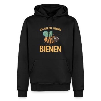 Imker bei seinen Bienen - Männer Premium Bio Hoodie - Schwarz - Vorne - Nico (187cm)