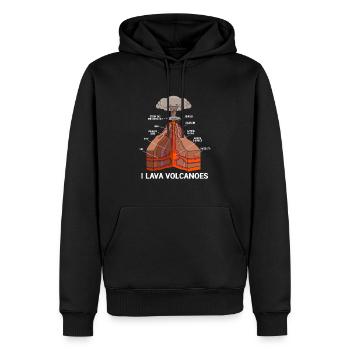 Géologie Archéologie - Sweat à capuche Premium bio Homme - noir - Devant - Nico (187cm)