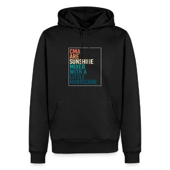 Assistant médical MFA - Sweat à capuche Premium bio Homme - noir - Devant - Nico (187cm)