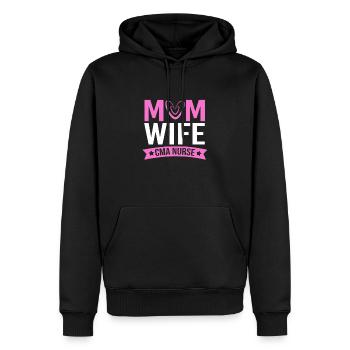 Assistante Médicale MFA Maman Épouse Mère - Sweat à capuche Premium bio Homme - noir - Devant - Nico (187cm)