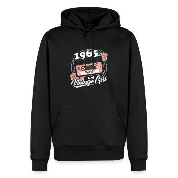 60 Jahre Vintage Frauen 1965 Geburtstag - Männer Premium Bio Hoodie - Schwarz - Vorne - Nico (187cm)