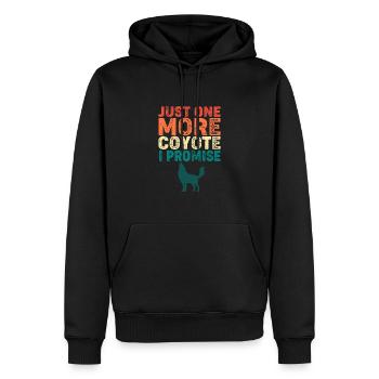 Kojote Jagd Jäger - Männer Premium Bio Hoodie - Schwarz - Vorne - Nico (187cm)