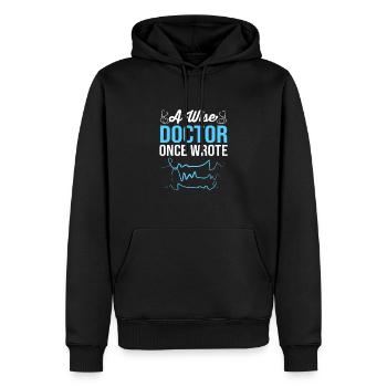 Krankenschwester Krankenhaus Pflege Geschenk - Männer Premium Bio Hoodie - Schwarz - Vorne - Nico (187cm)