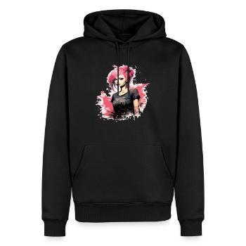 4 Female Punk Rock - Men’s Premium Organic Hoodie - black - Front - Nico (187cm)