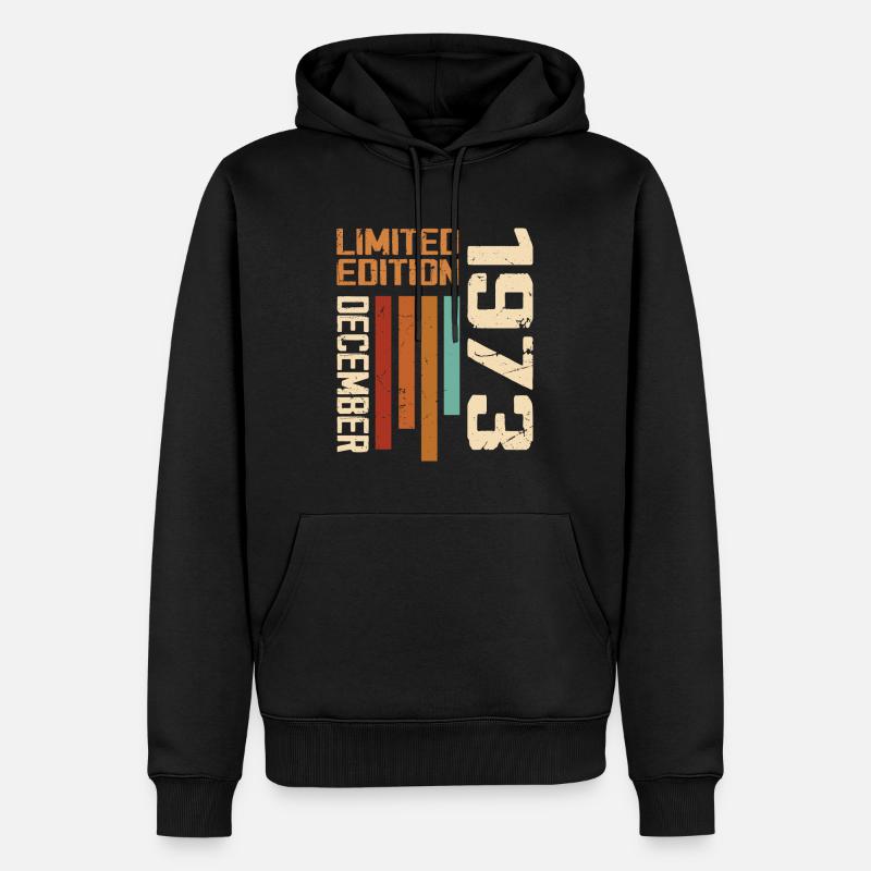 Décembre 1973 - 1973 Décembre - Sweat à capuche Premium bio Homme - noir