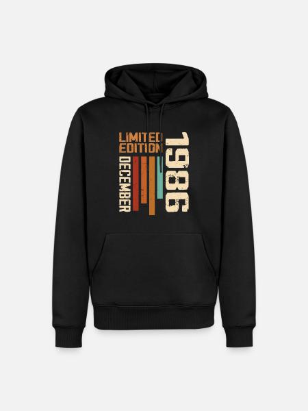 December 1986 - 1986 December - Men’s Premium Organic Hoodie - black