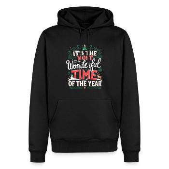 Schönste Zeit Des Jahres Heiligabend Weihnachten - Männer Premium Bio Hoodie - Schwarz - Vorne - Nico (187cm)